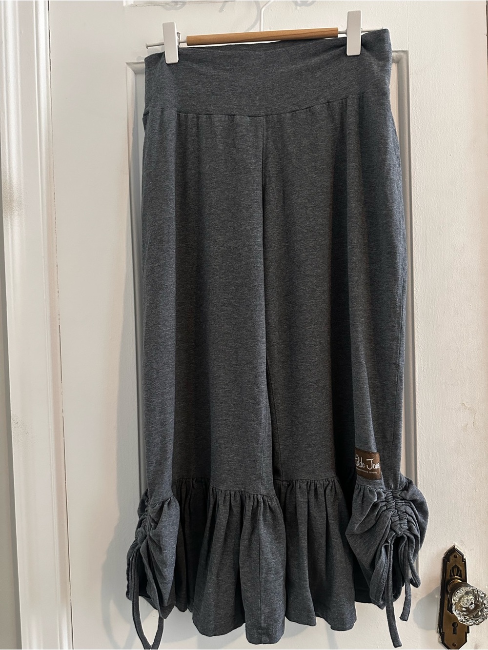 Matilda Jane Dark Gray Ruffle Hem Cropped Pants - Picture 6 of 10
